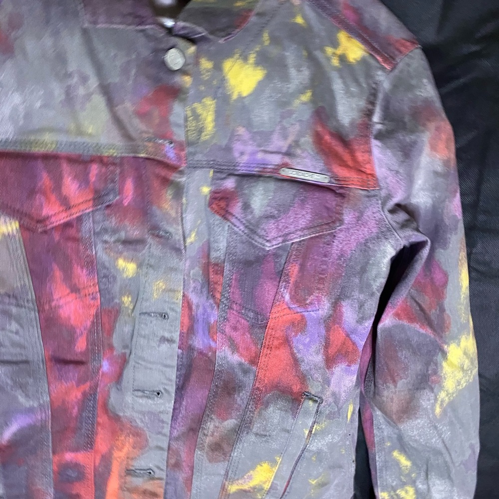 Colorful Splatter Denim Jacket